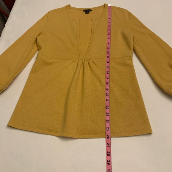 Prive 100% cashmere yellow mustard sweater S - Picture 12 of 14